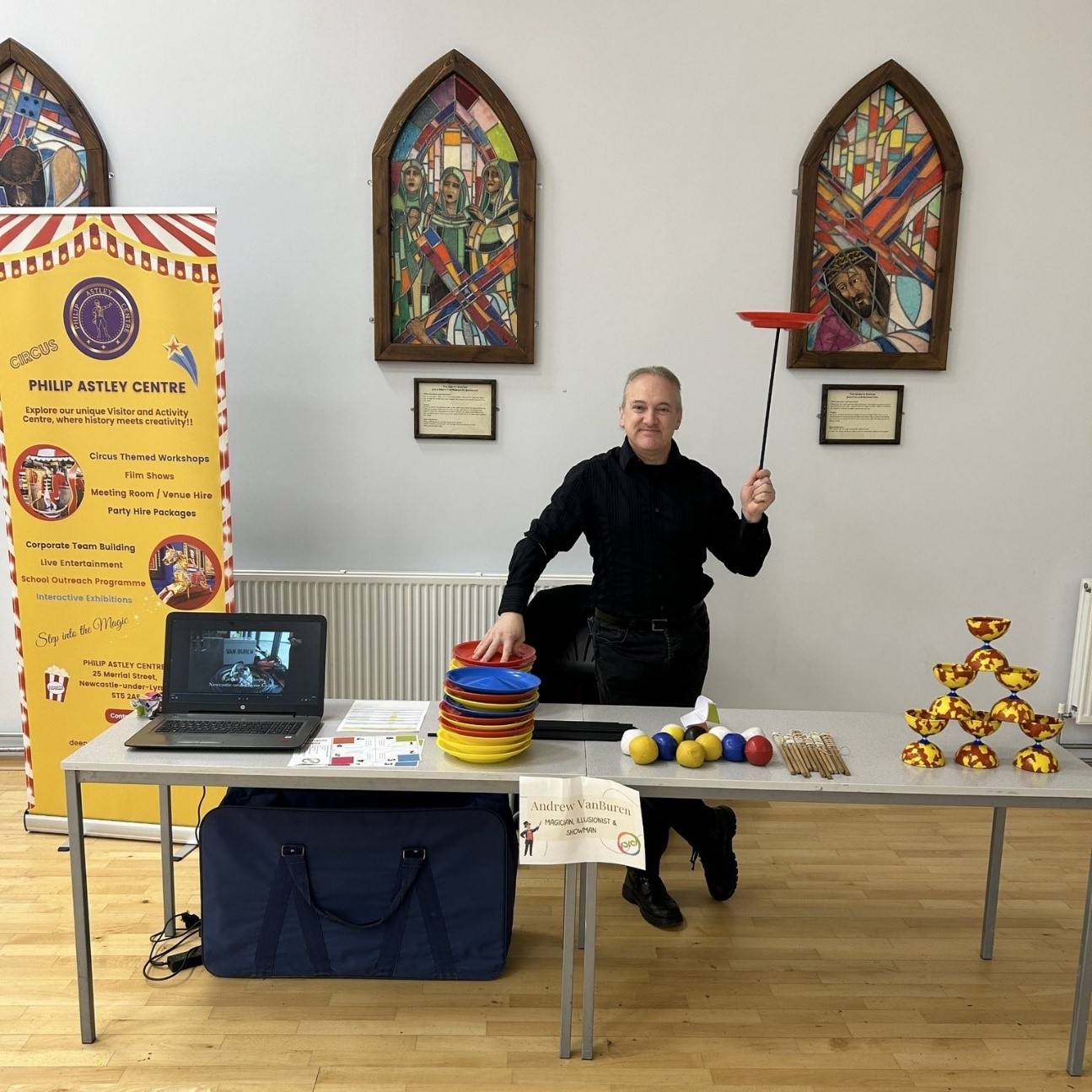 Andrew Van Buren circus skills workshops
