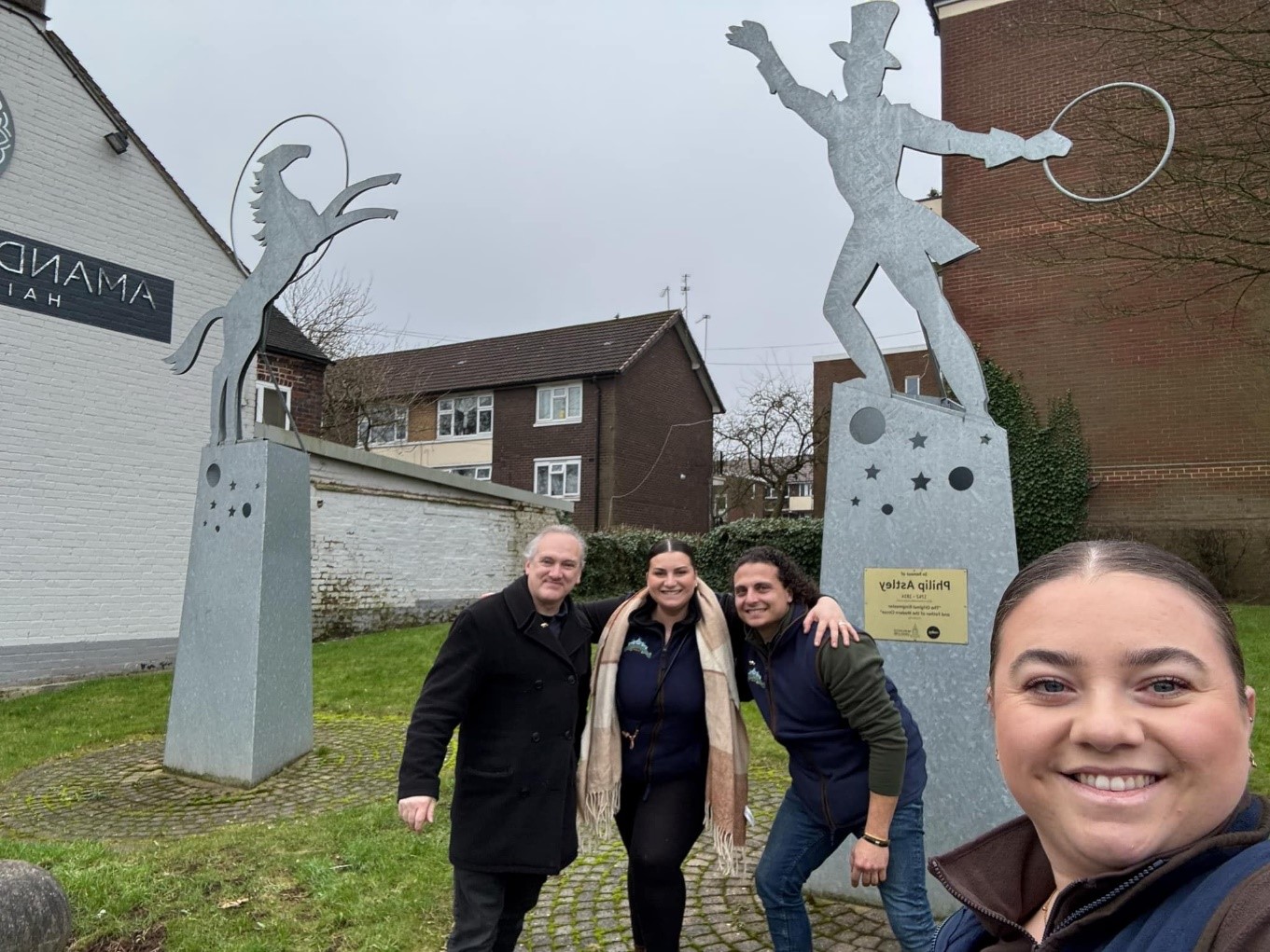 cirqolise proprietors visit philip astley centre and newcastle under lyme