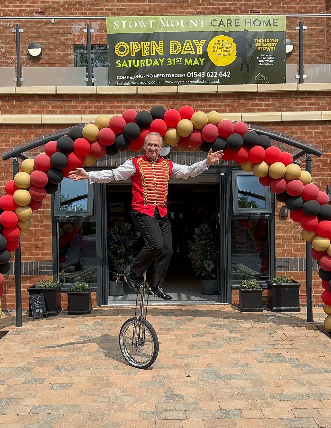 Greatest Showman Andrew Van Buren unicyclist magician